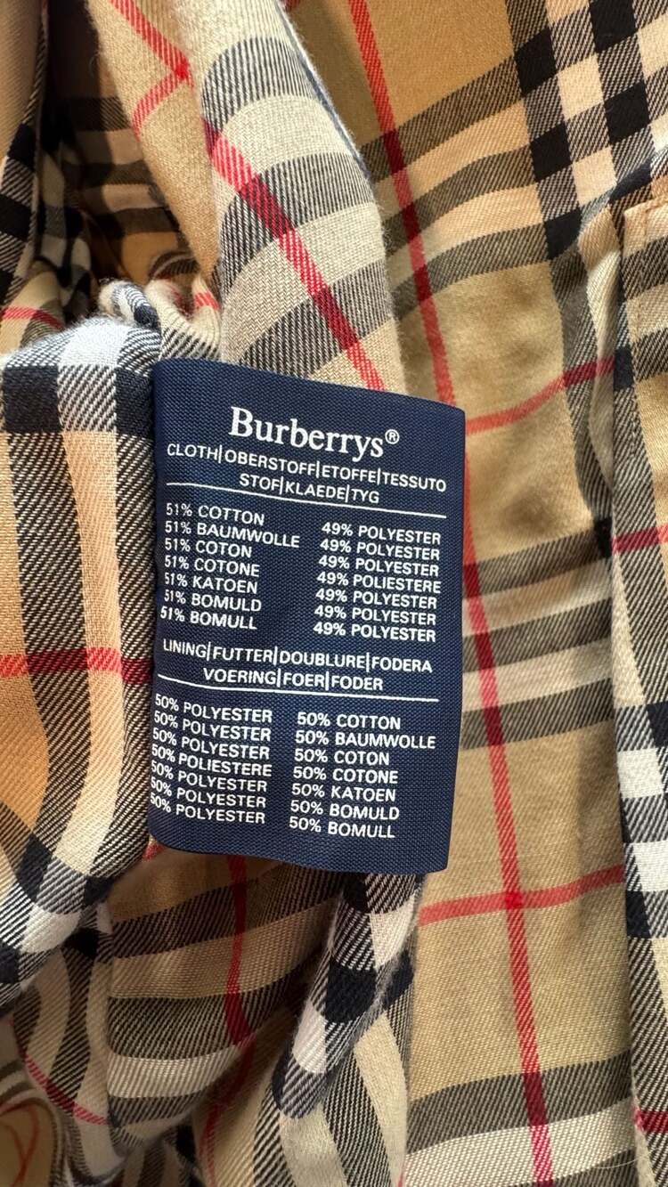 Vintage Burberrys Trench Coat Made In England Nova Check Harrods Quiet Luxury - Picture 7 of 15